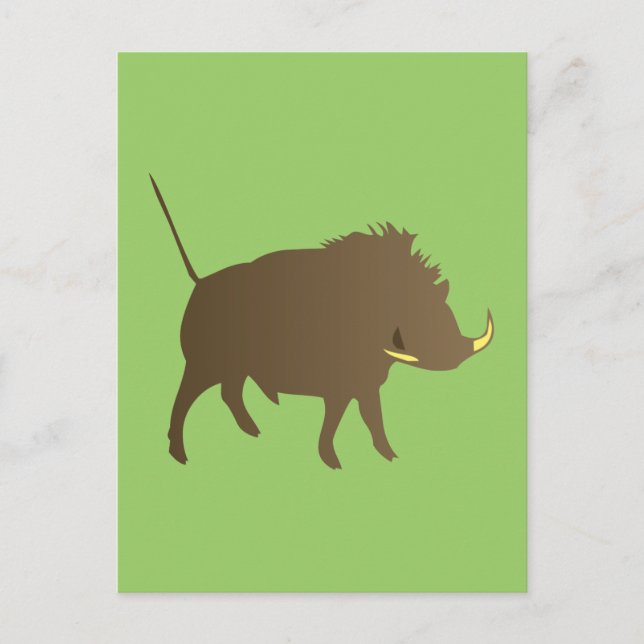 Wildschwein wild boar postcard (Front)