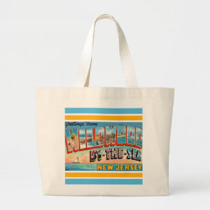 Wildwood by the Sea Greetings  Large Tote Bag