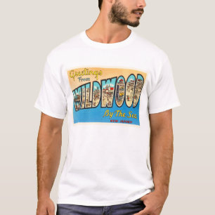 Wildwood by the Sea New Jersey NJ Vintage Postcard T-Shirt