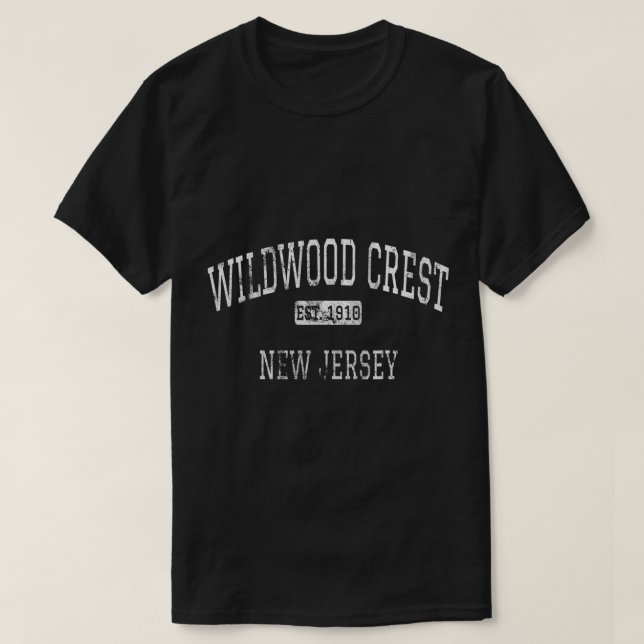 Wildwood Crest New Jersey NJ Vintage T-Shirt (Design Front)