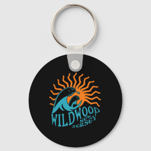 Wildwood New Jersey Beach Front And Back Keychain