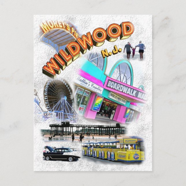 Wildwood, New Jersey Boardwalk Postcard (Front)