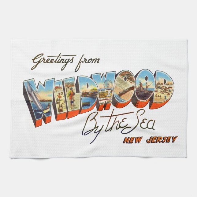 Wildwood New Jersey Kitchen Towel (Horizontal)