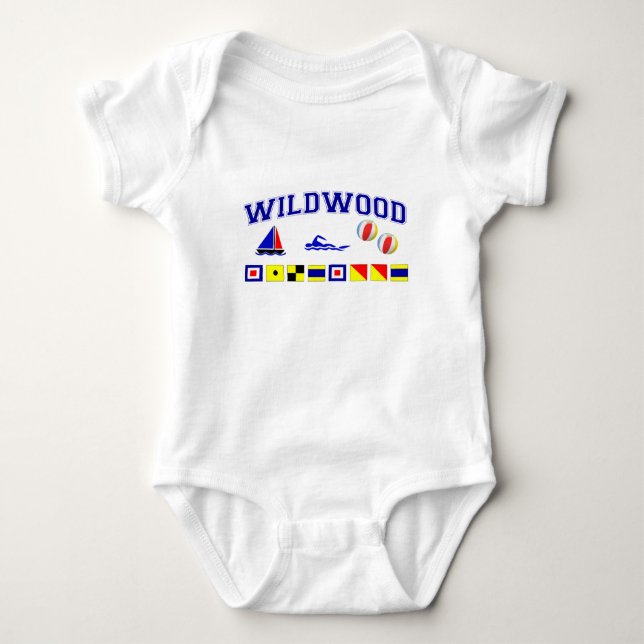 Wildwood, NJ Baby Bodysuit (Front)