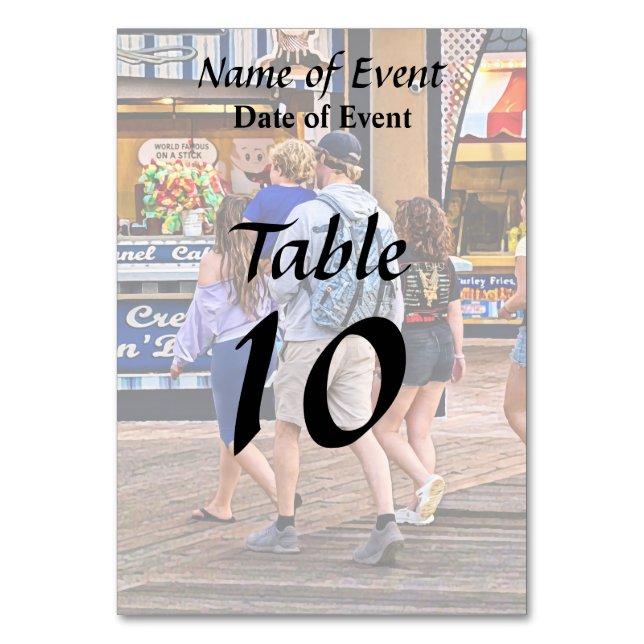 Wildwood NJ – Boardwalk Bakery Table Number (Back)