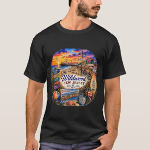 Wildwood Nj New Jersey Usa Boardwalk Amusement T-Shirt
