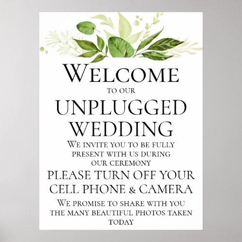 Wildwoods Botanicals Unplugged Wedding Ceremony Poster