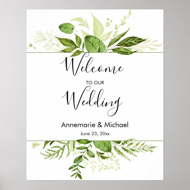 Wildwoods Botanicals Welcome Wedding Sign (Front)
