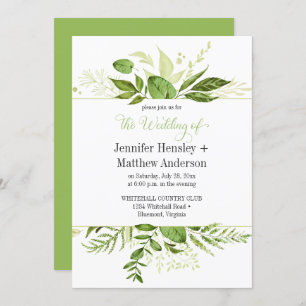 Wildwoods Greenery Framed Wedding Invitations