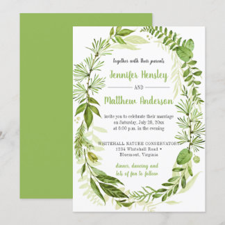 Wildwoods Greenery Wedding Invitations