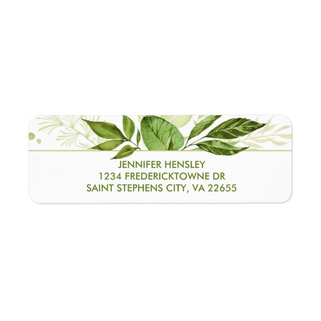 Wildwoods Rustic Greenery Return Address| Label (Front)