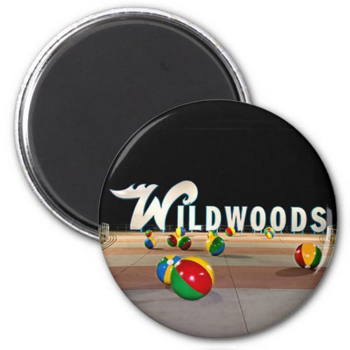 Wildwoods Sign in Wildwood New Jersey Magnet