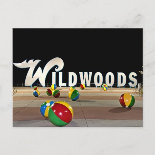 Wildwoods Sign in Wildwood New Jersey Postcard