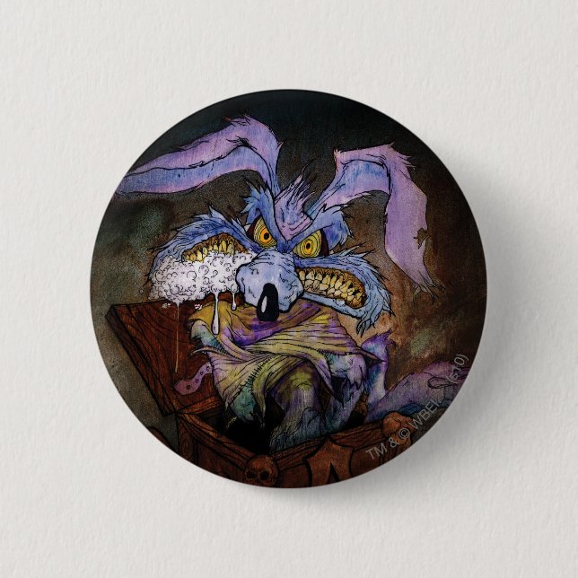 WILE E. COYOTE™ A Loony in the Box Pinback Button (Front)