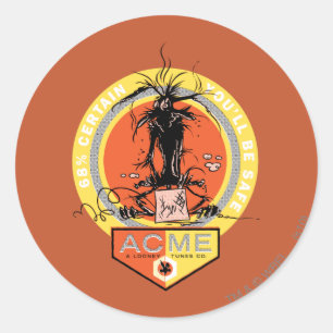 WILE E. COYOTE™ Acme - 68% Certain You'll Be Safe Classic Round Sticker