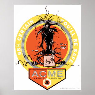 WILE E. COYOTE™ Acme - 68% Certain You'll Be Safe Poster