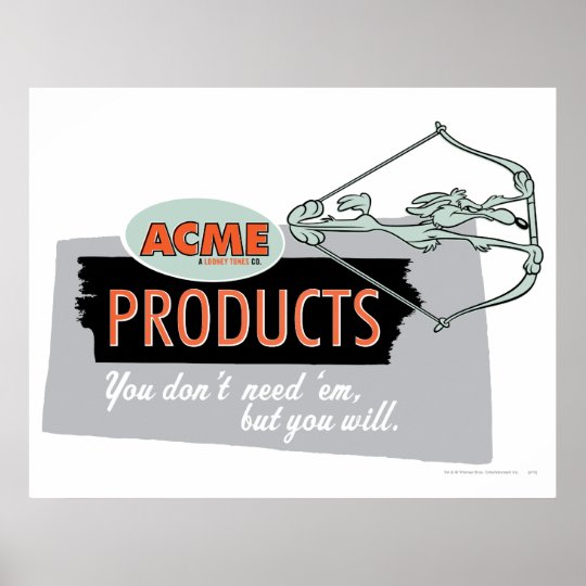 Wile E Coyote Acme Products 9 Poster | Zazzle.com