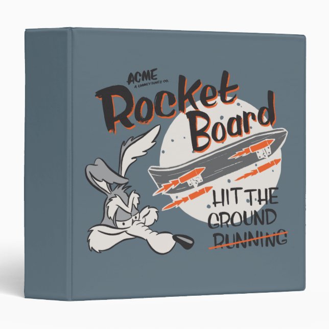 WILE E. COYOTE™ ACME Rocket Board 3 Ring Binder (Front/Spine)