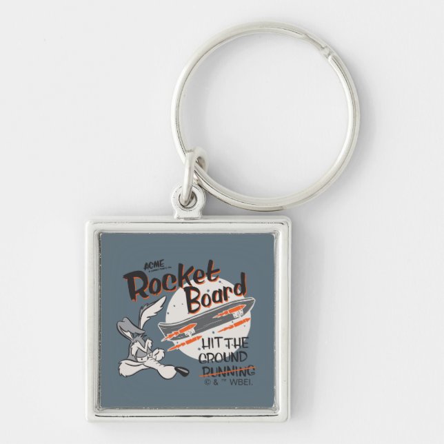 WILE E. COYOTE™ ACME Rocket Board Keychain (Front)