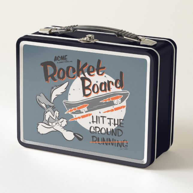 WILE E. COYOTE™ ACME Rocket Board Metal Lunch Box (Front)