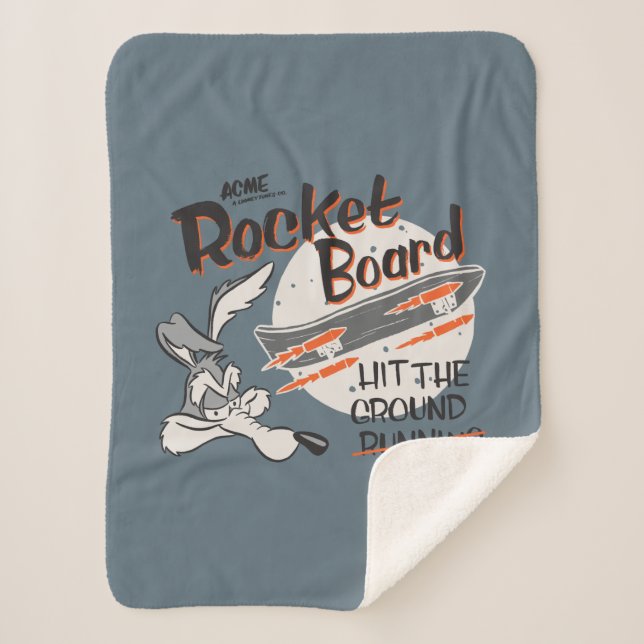 WILE E. COYOTE™ ACME Rocket Board Sherpa Blanket (Front)