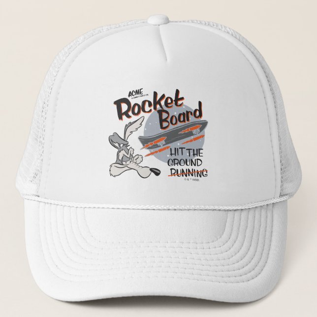 WILE E. COYOTE™ ACME Rocket Board Trucker Hat (Front)