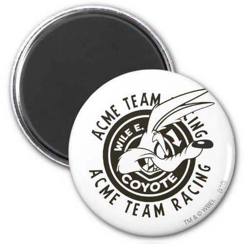 Wile E Coyote Acme Team Racing BW Magnet