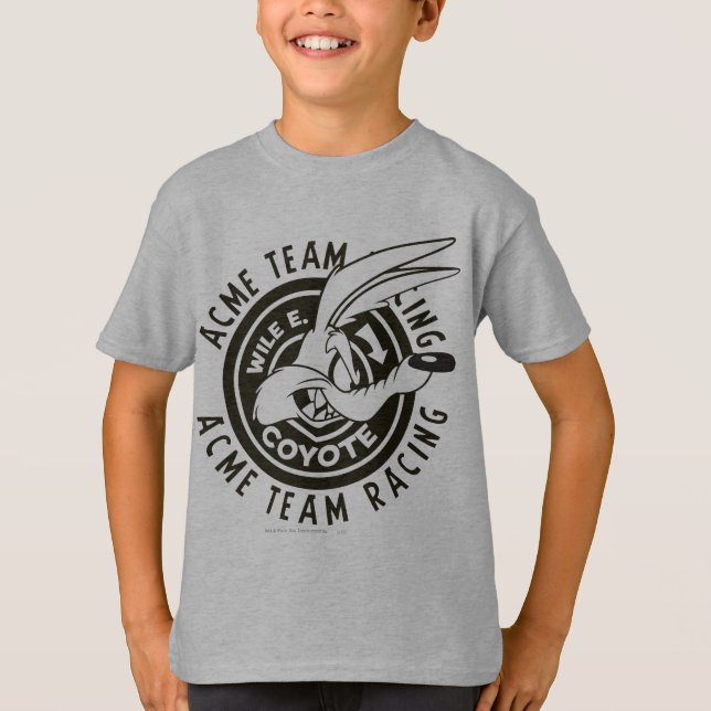 WILE E. COYOTE™ Acme Team Racing B/W T-Shirt (Front)