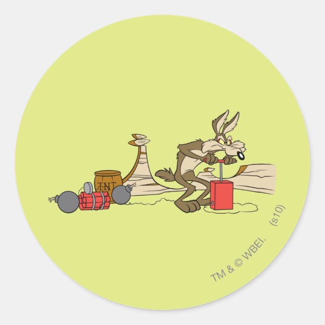 WILE E. COYOTE™ ACME TNT CLASSIC ROUND STICKER (Front)