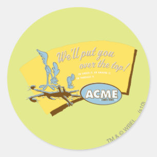 WILE E. COYOTE™ and ROAD RUNNER™ Acme Classic Round Sticker
