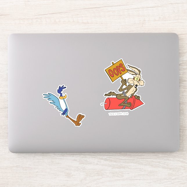 WILE E. COYOTE™ and ROAD RUNNER™ ACME Rocket Sticker (Computer)