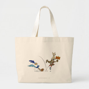 WILE E. COYOTE™ and ROAD RUNNER™ Pogo Stick Large Tote Bag