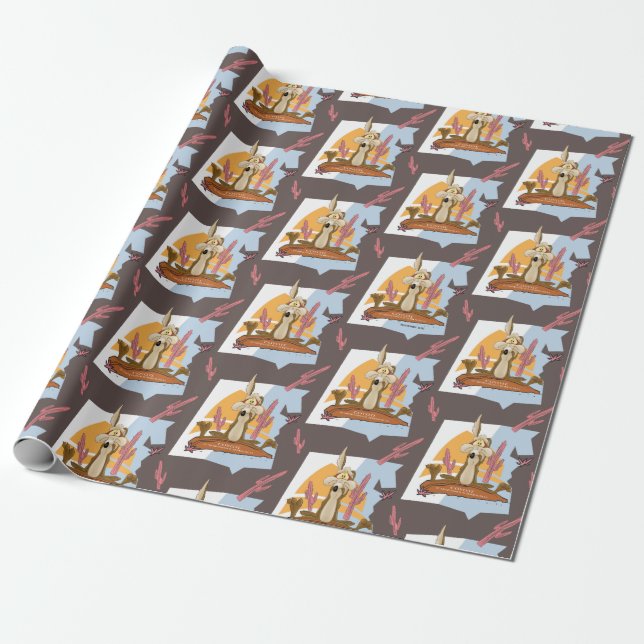 WILE E. COYOTE™ (Carnivorous Seriously) Wrapping Paper (Unrolled)