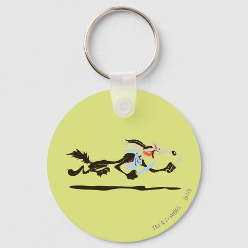 Wile E Coyote Chasing dinner Keychain