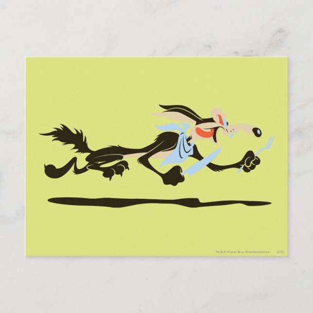 WILE E. COYOTE™ Chasing dinner Postcard (Front)