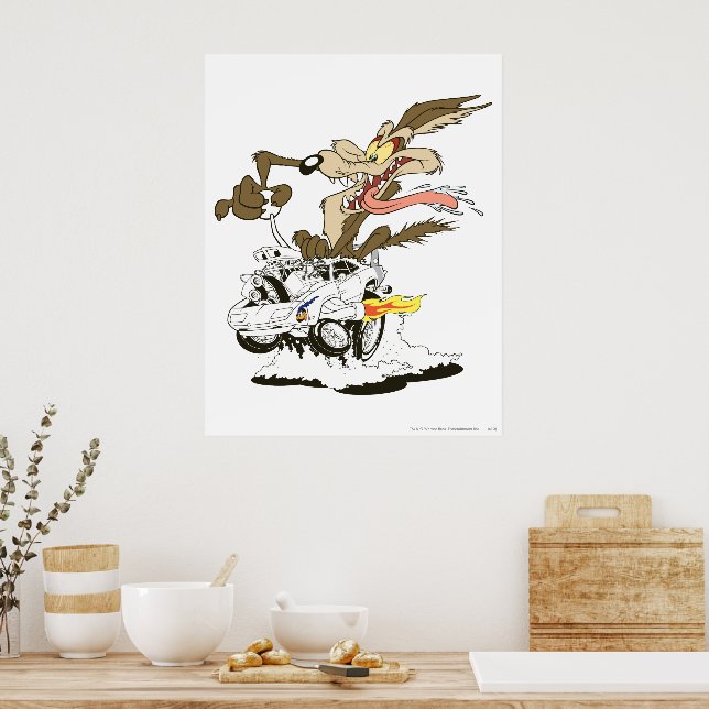 WILE E. COYOTE™ Crazy Driver Poster | Zazzle