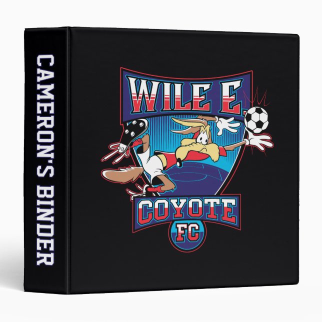 WILE E. COYOTE™ Football Club Badge 3 Ring Binder (Front/Spine)