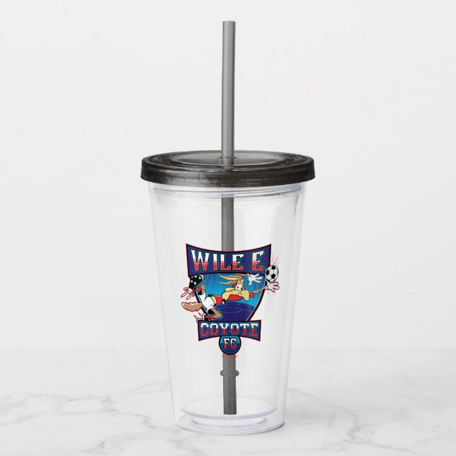 WILE E. COYOTE™ Football Club Badge Acrylic Tumbler (Front)