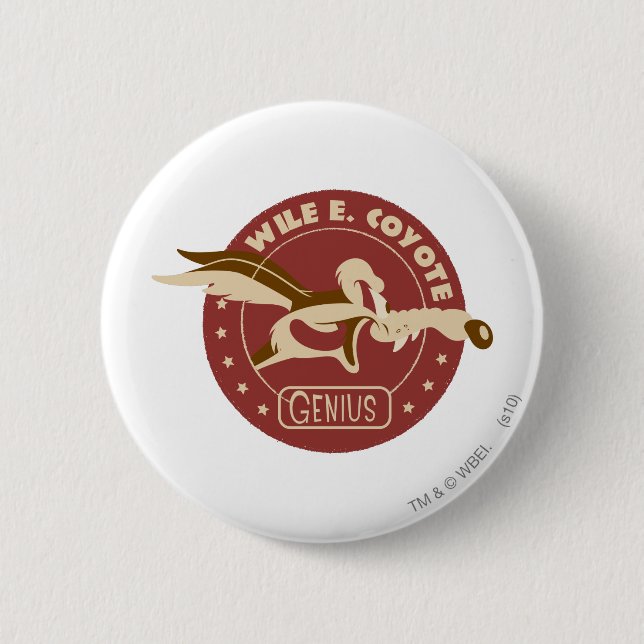 WILE E. COYOTE™ Genius Pinback Button (Front)