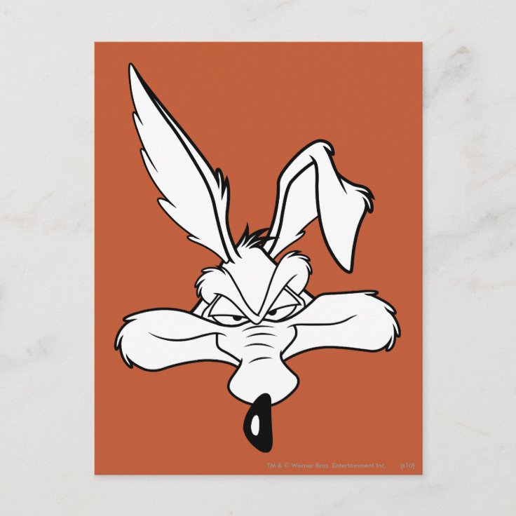 Wile E. Coyote Happy Head Shot Postcard | Zazzle