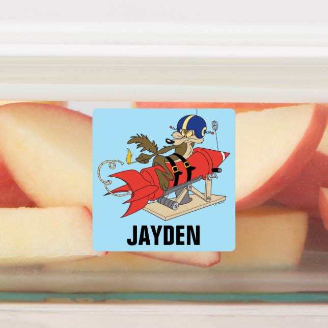 WILE E. COYOTE™ Launching Red Rocket | Add Name Labels (Affixed)