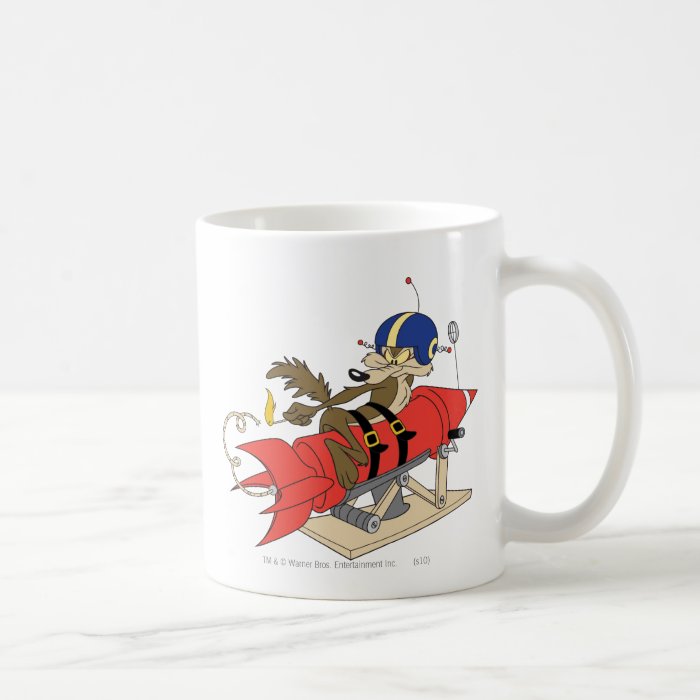 Wile E. Coyote Launching Red Rocket Coffee Mugs