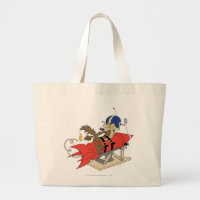 Wile E. Coyote Launching Red Rocket Large Tote Bag