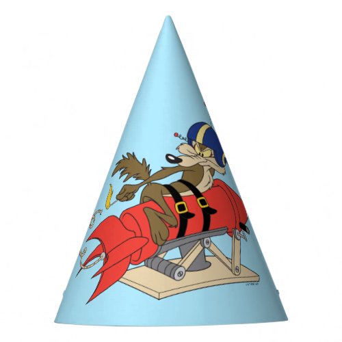 Wile E Coyote Launching Red Rocket Party Hat