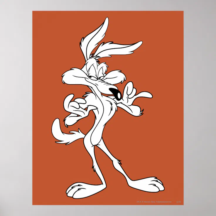 Wile E. Coyote Looking Pleased Poster | Zazzle