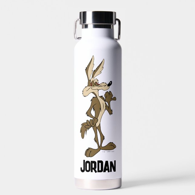 WILE E. COYOTE™ Looking Proud  | Add Your Name Water Bottle (Front)