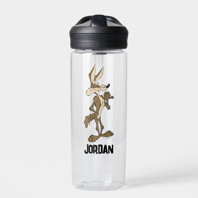 WILE E. COYOTE™ Looking Proud  | Add Your Name Water Bottle (Front)