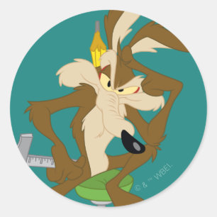 WILE E. COYOTE™ Planning Classic Round Sticker