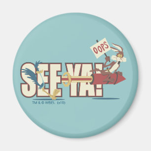 WILE E. COYOTE™ Rocketing Past ROAD RUNNER™ Magnet