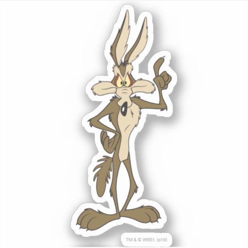 Wile E. Coyote Standing Tall Sticker | Zazzle